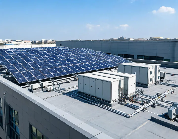 Solar and battery energy project across commercial buildings